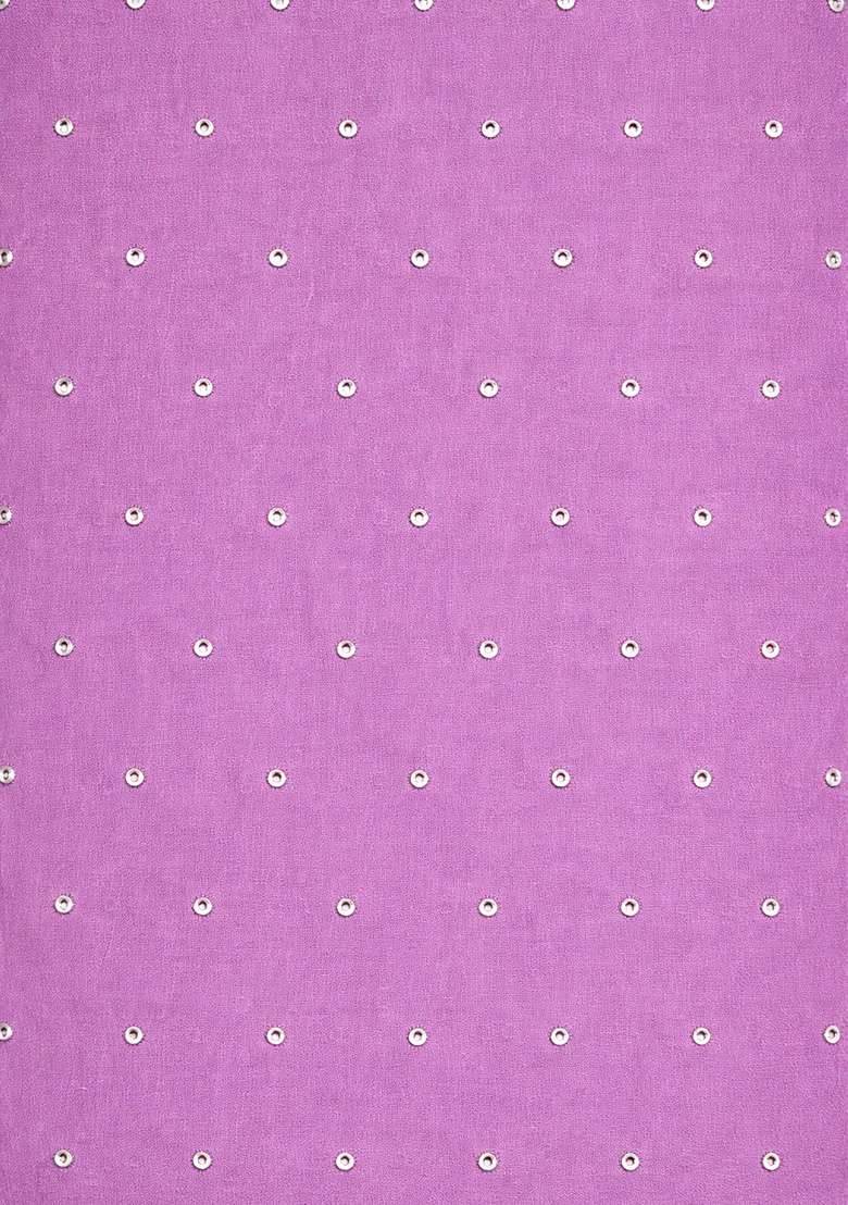 Purple Embroidered Georgette Lehenga Set - Indya