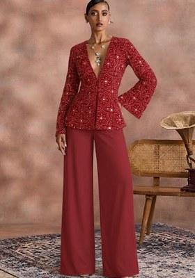 Red Sequin Shimmer Fusion Set