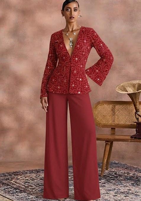 Red Sequin Shimmer Fusion Set