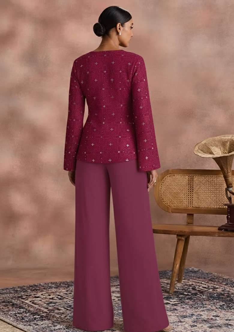 Pink Sequin Shimmer Fusion Set - Indya