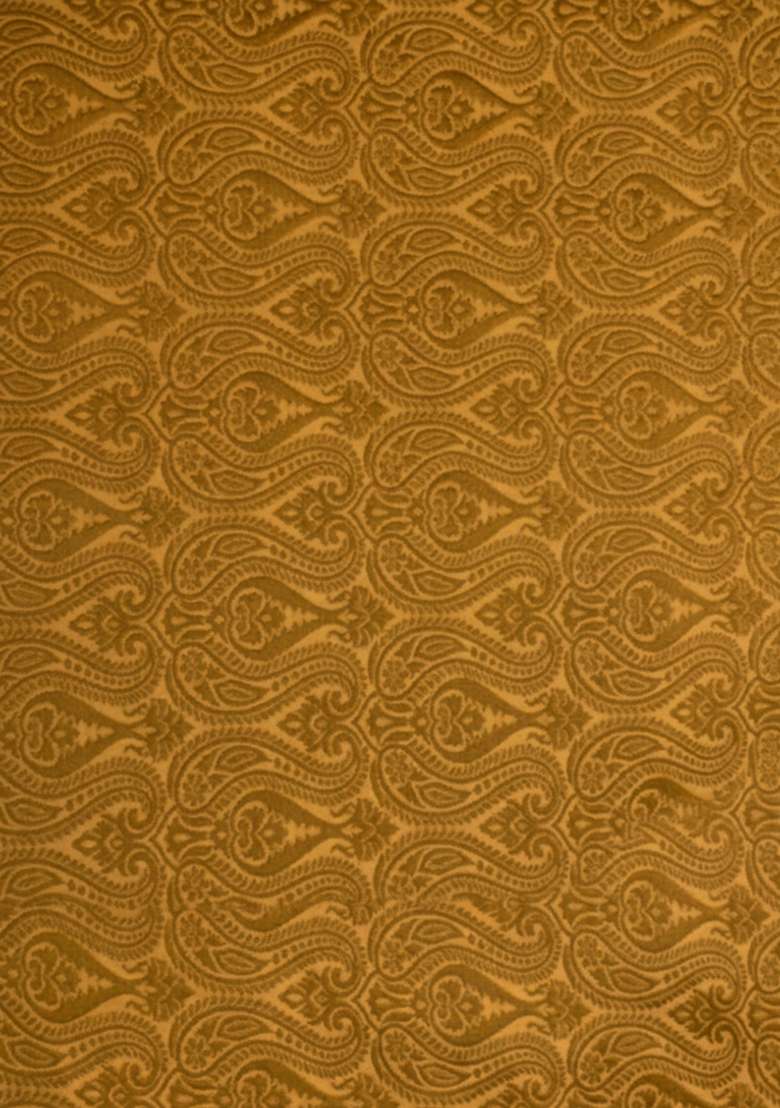 Mustard Paisley Print Silk Fusion Set - Indya
