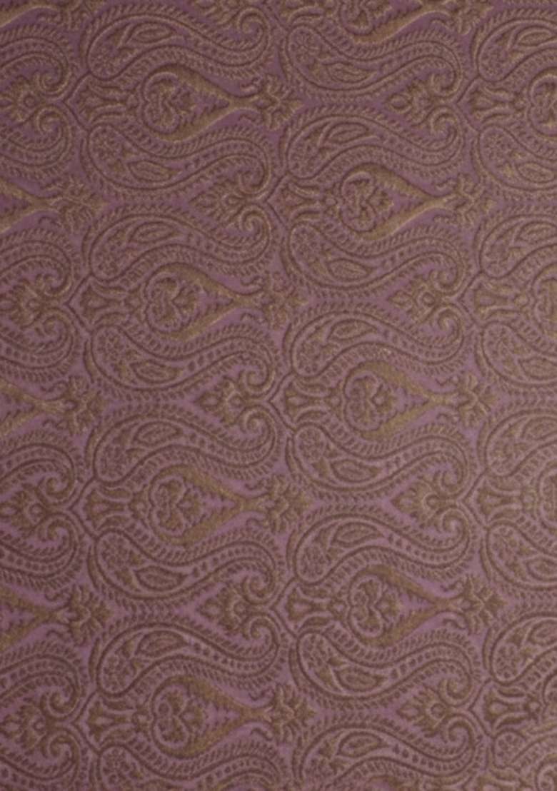 Dusty Mauve Paisley Print Silk Fusion Set - Indya