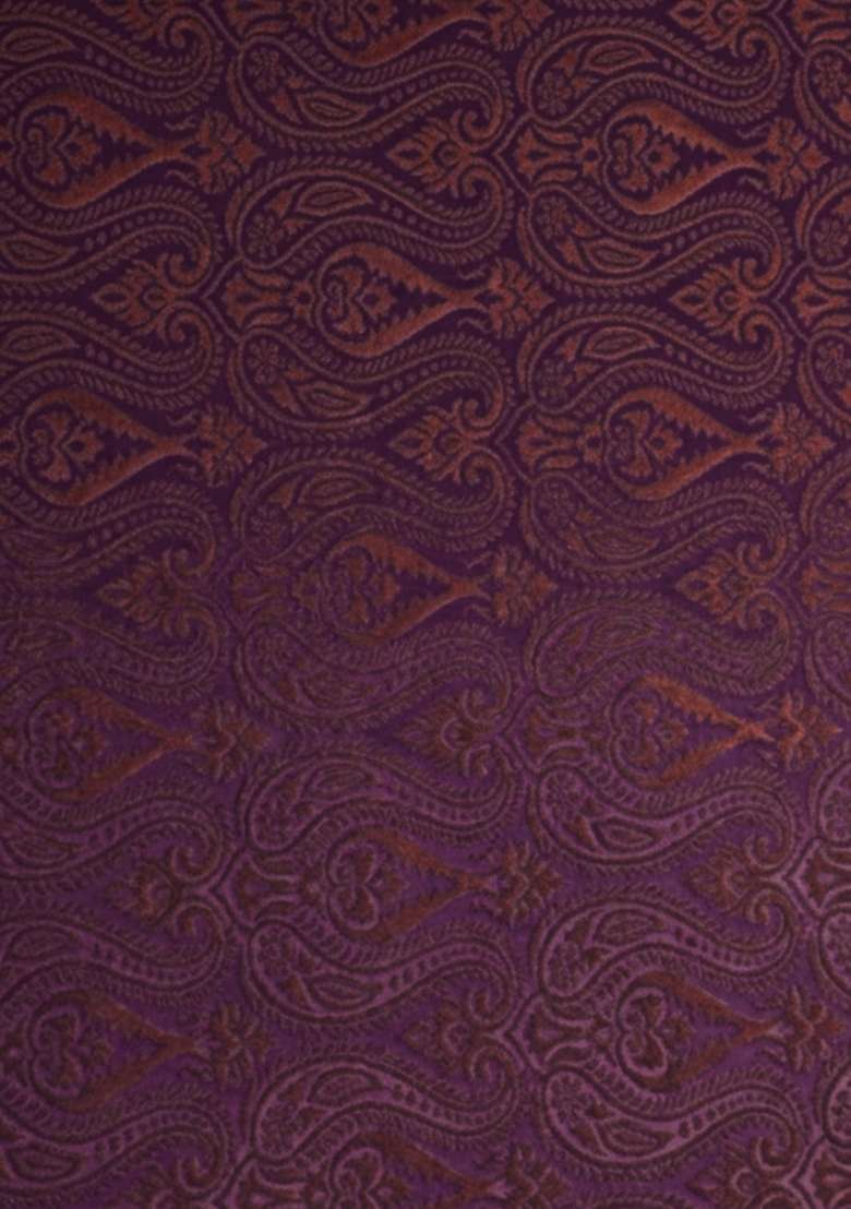 Purple Paisley Print Silk Fusion Set for Diwali | Wedding & Festive Wear - Indya