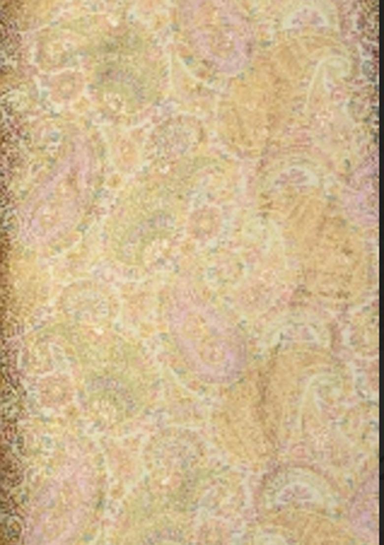 Peach Printed Jacquard Fusion set - Indya