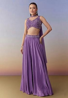 Purple Crepe Handwork Fusion Set