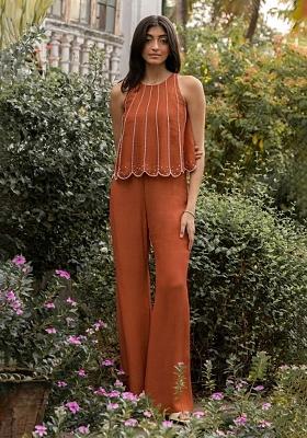 Rust Crepe Handwork Fusion Set