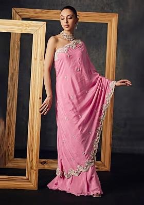Soft Pink Crepe Handwork Fusion Set