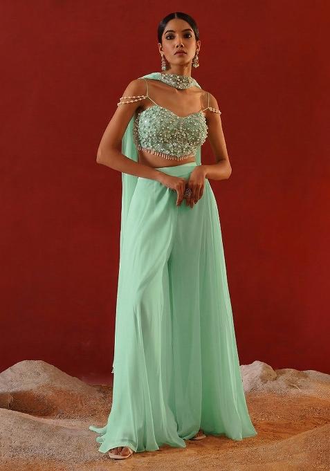 Mint Green Chinon Handwork Fusion Set