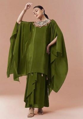 Green Crepe Handwork Fusion Set