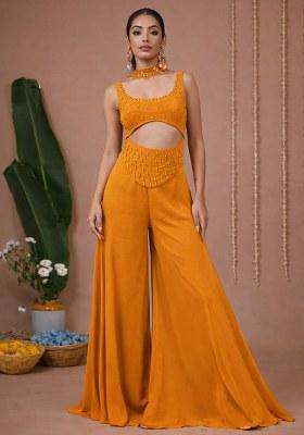 Orange Handwork Goergette Fusion Set