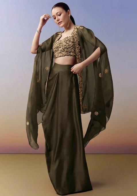 Black Hand Work Crepe Fusion Set