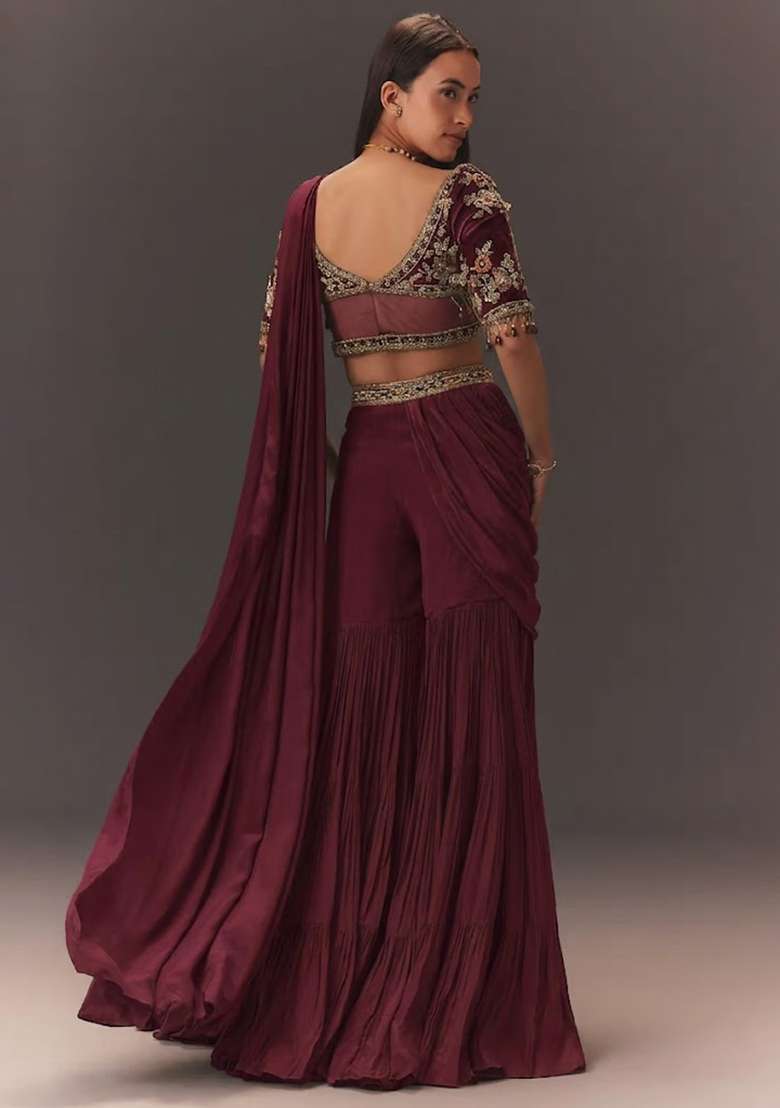 Wine Hand Work Chinon Fusion Set - Indya