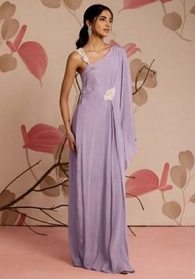 Lavender Hand Work Chinon Fusion Set