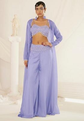 Lavender Crepe Handwork Fusion Set