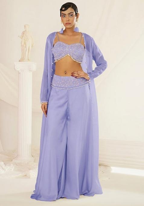 Lavender Crepe Handwork Fusion Set