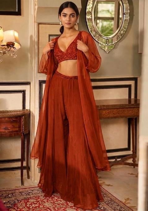 Rust Brown Handwork Fusion Set