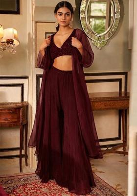Chocolate Brown Handwork Fusion Set