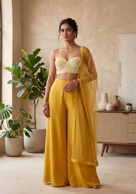 Mustard Handwork Fusion Set