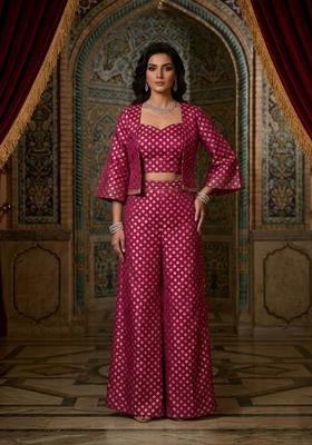 Rani Pink Brocade Fusion Set