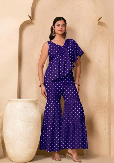 Royal Purple Embroidered Moss Fusion Set