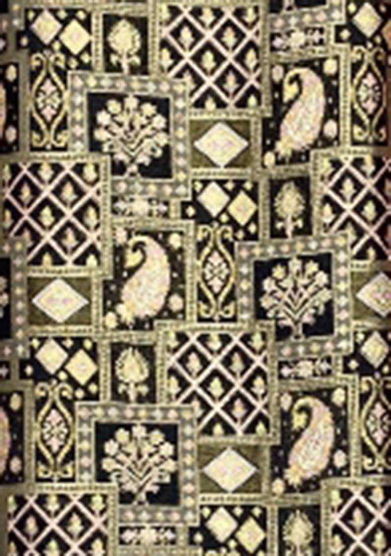 Black Brocade Lehenga Set - Indya