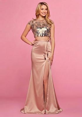 Pink Embroidered Prom Dress