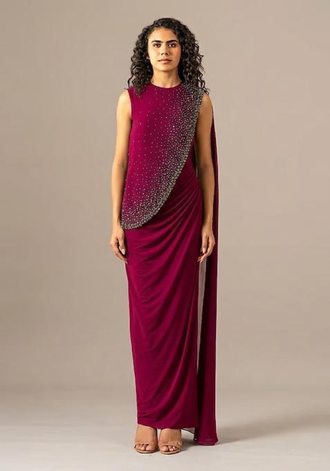 Rani Pink Handwork Fusion Set