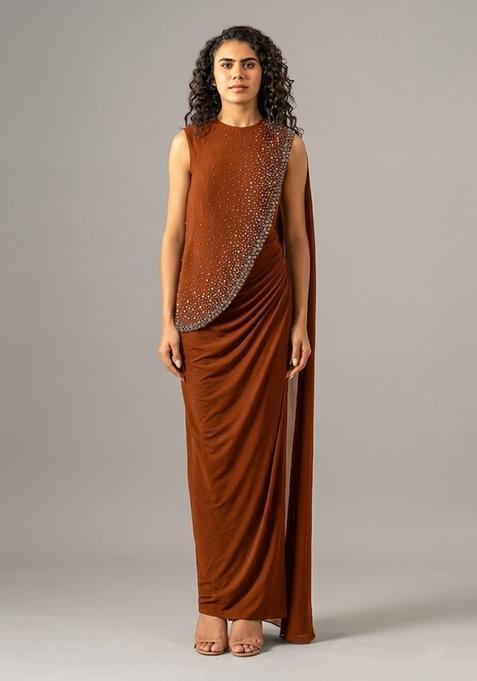 Coffee Brown Handwork Fusion Set