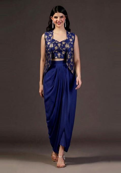 Maroon Silk Fusion Set