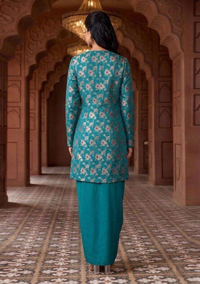 Blue Silk Fusion Set - Indya