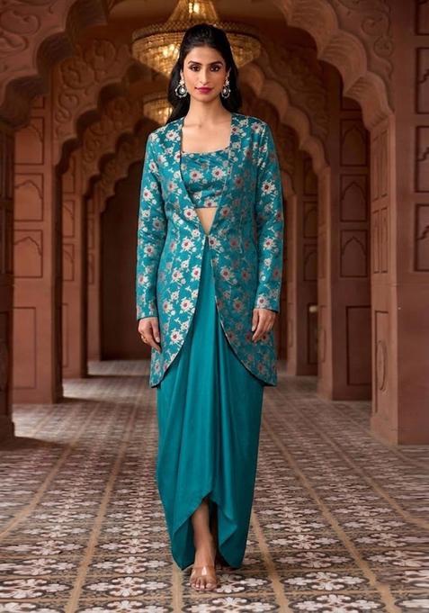 Maroon Silk Fusion Set