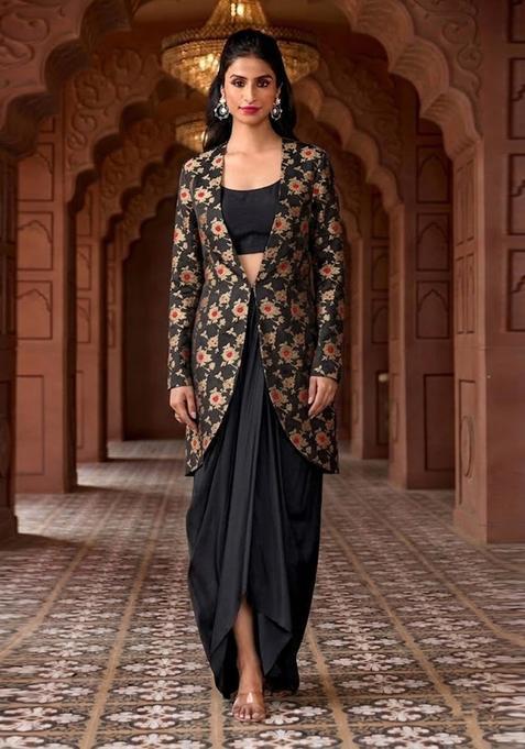 Maroon Silk Fusion Set