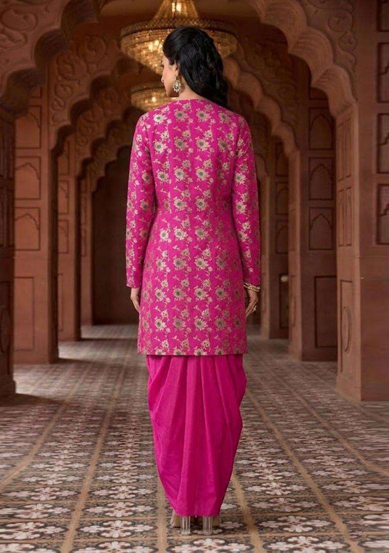 Pink Silk Fusion Set - Indya