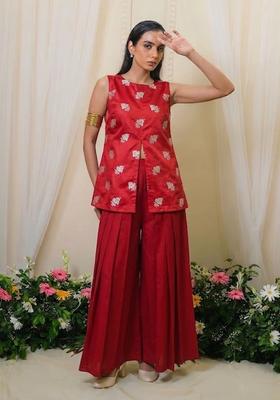 Crimson Red Silk Fusion Set
