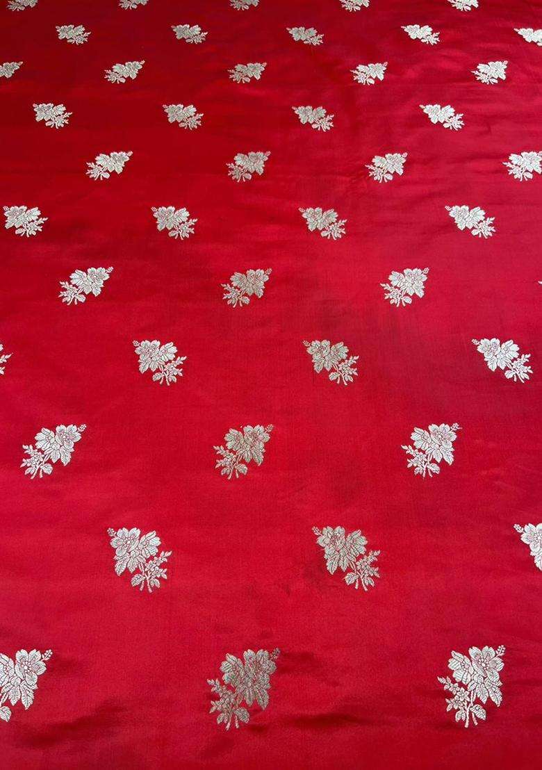 Crimson Red Silk Fusion Set - Indya