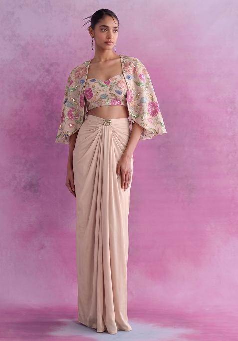 Peach Printed Fusion Set