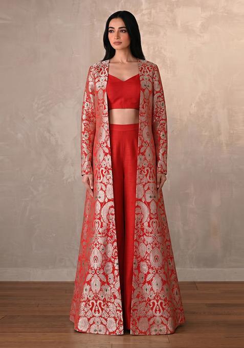 Orange Brocade Fusion Set
