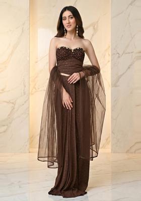 Chocolate Brown Handwork Fusion Set
