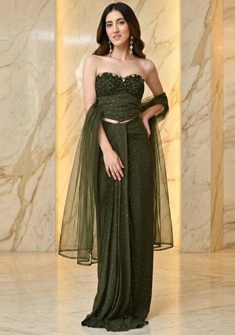 Olive Green Handwork Fusion Set
