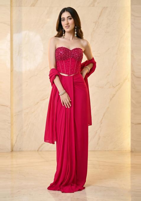 Pink Handwork Fusion Set