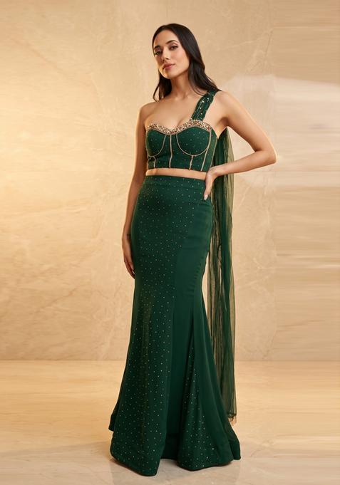 Bottle Green Handwork Fusion Set