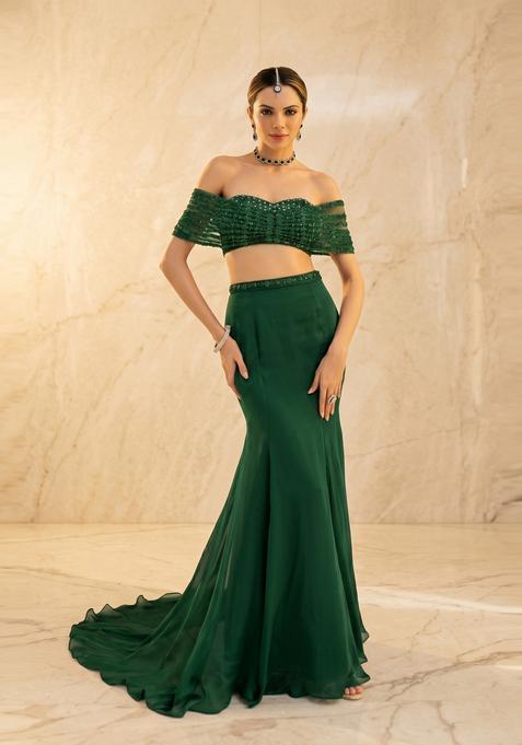 Emerald Green Handwork Fusion Set