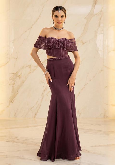 Mauve Handwork Fusion Set