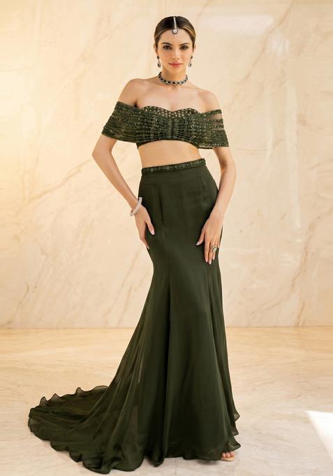 Olive Green Handwork Fusion Set