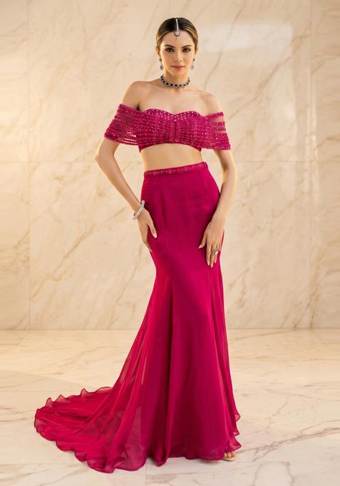 Magenta Handwork Fusion Set