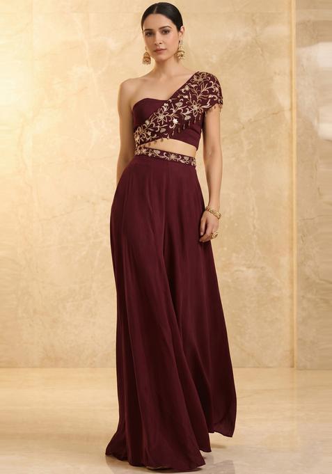 Maroon Handwork Fusion Set
