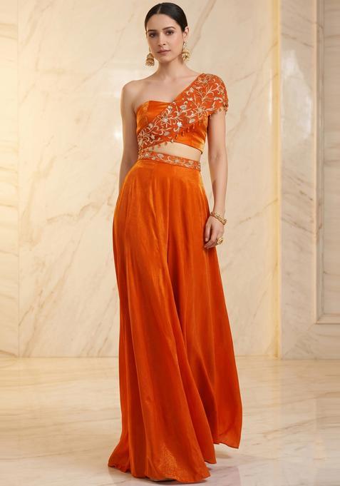 Rust Orange Handwork Fusion Set