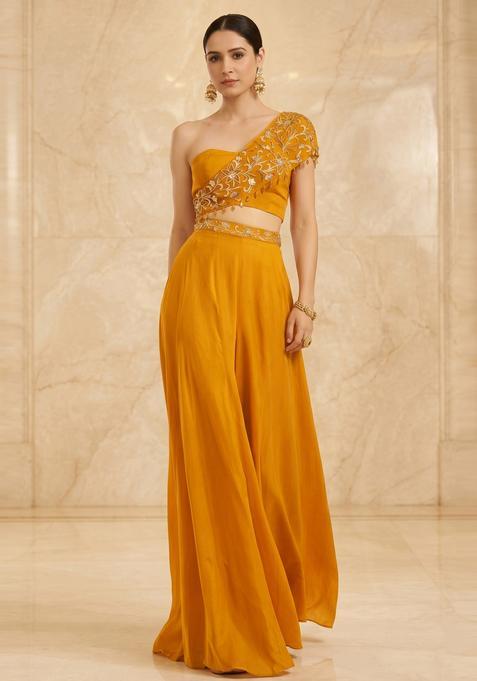 Mustard Yellow Handwork Fusion Set