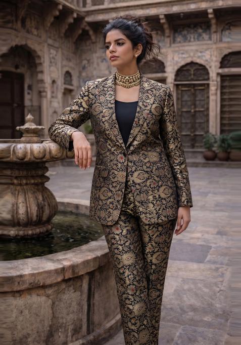 Black Brocade Fusion Set