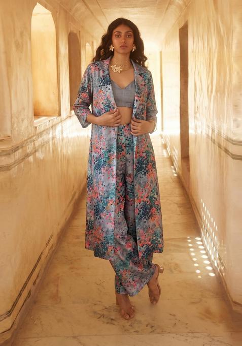 Steel Grey Printed Fusion Set